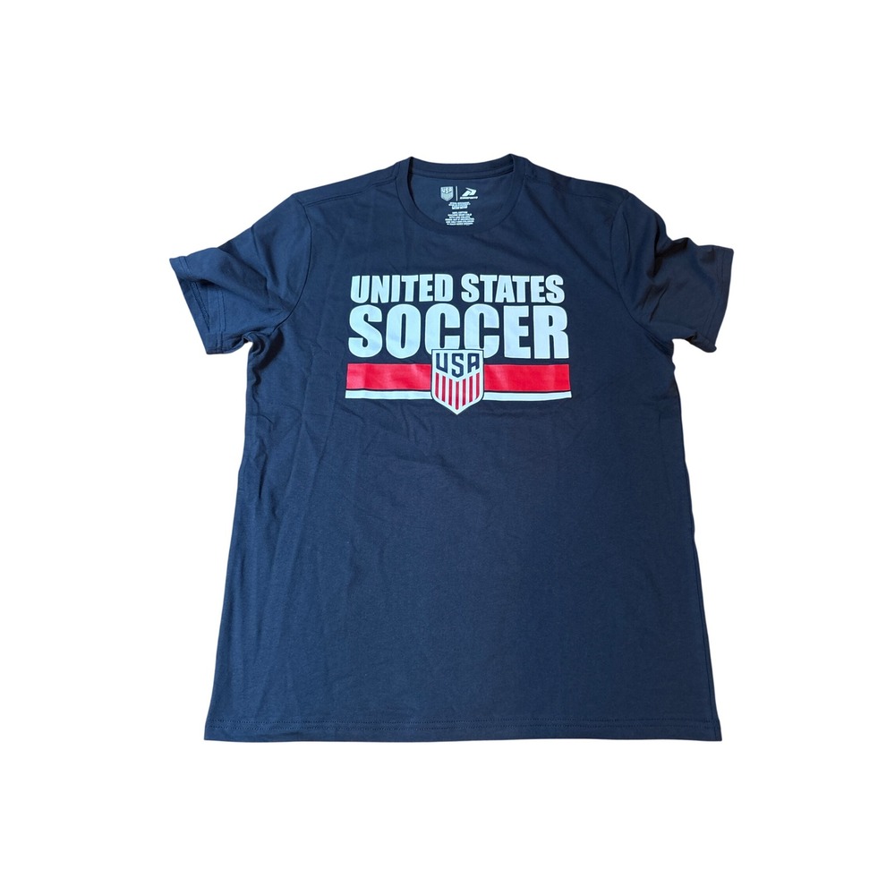 Icon Sports United States Soccer T Shirt Mens Navy Blue Graphic Tee SIZE M